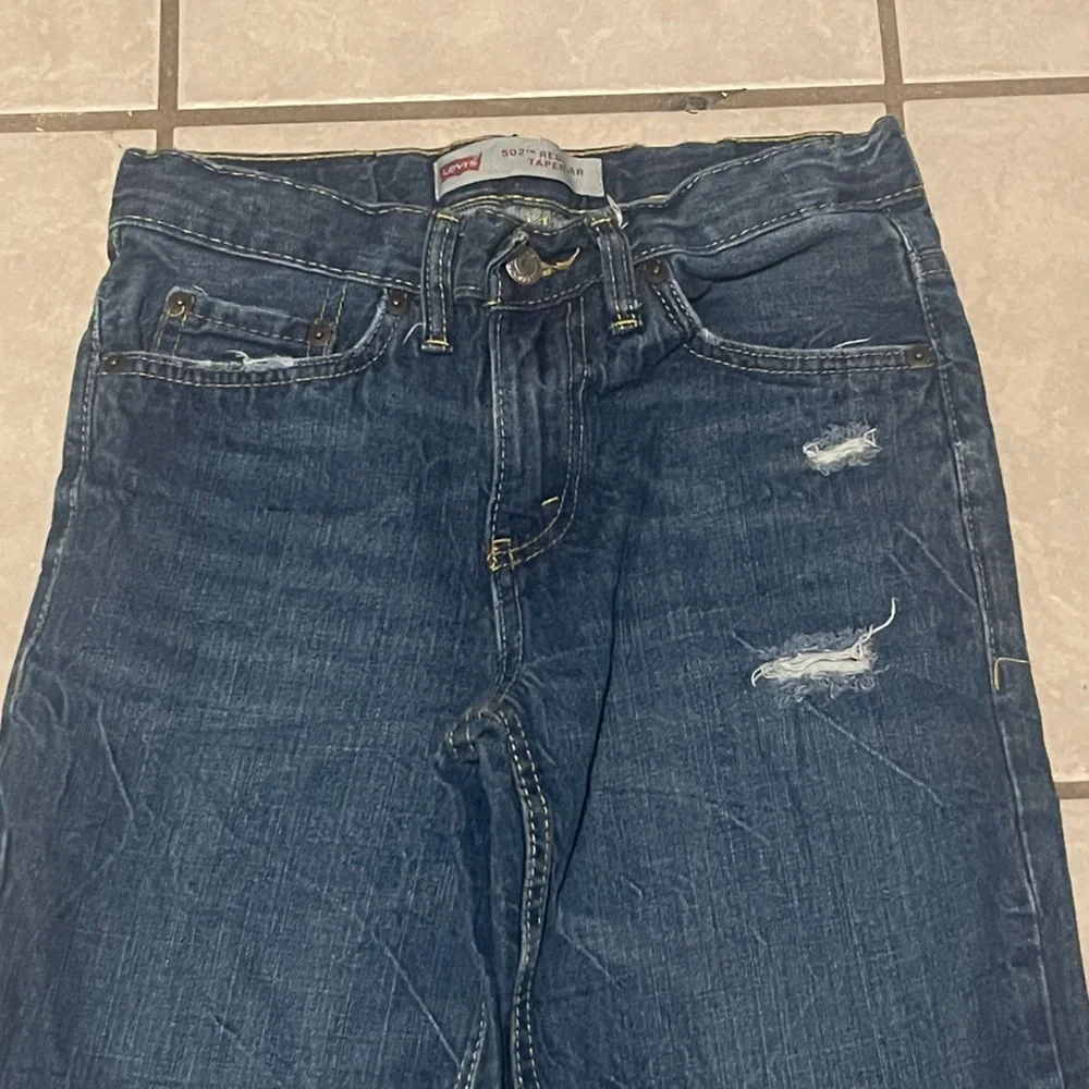 Levi’s 502 Regular Taper Distressed Straight Leg Blue‎ Jeans Size 12 Reg